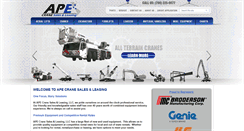 Desktop Screenshot of apecrane.com